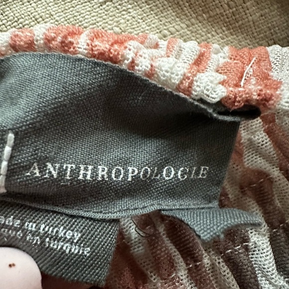 Anthropologie Pink and Black Smocked Crop Blouse - Picture 7 of 10